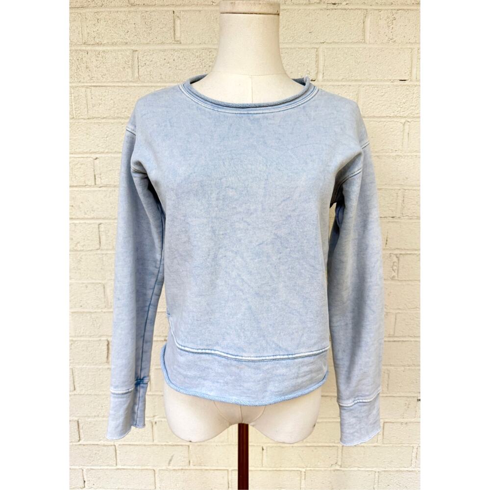 Frank & Eileen Triple Fleece Boyfriend Sweatshirt Blue XS Cotton Pullover
